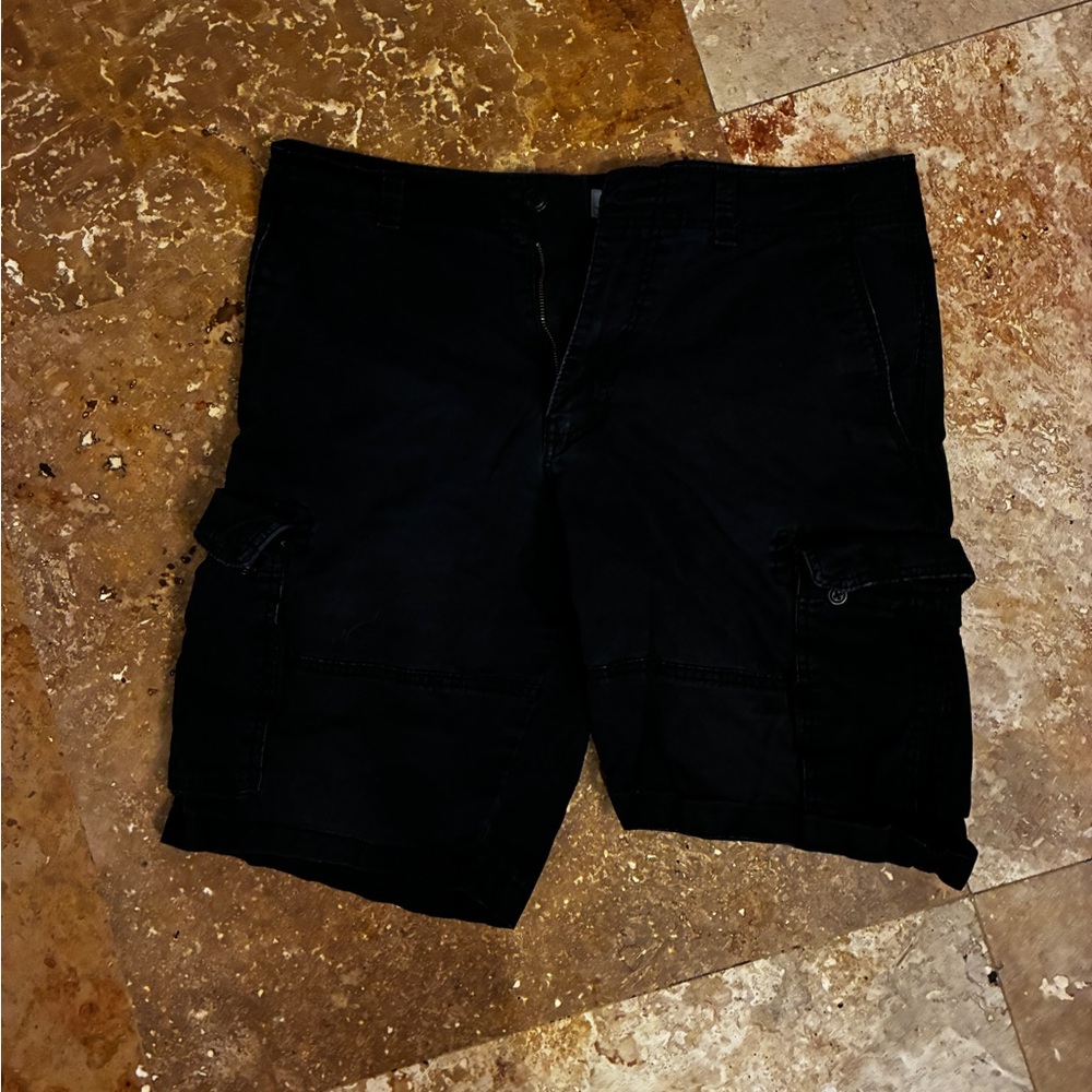 Men's Black Cargo Shorts